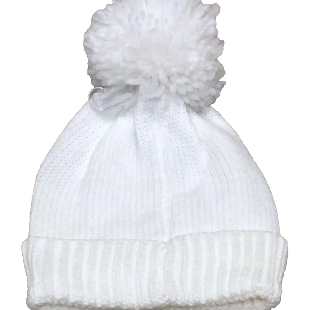 (NWT) Charter Club Women's White Festive Sequined Mixed Baubles Beanie OSFM